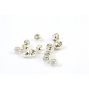 3MM STERLING SILVER .925 CRIMP BEADS COVER